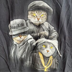 🍒💣 Gangster Hug life kitty t-shirt